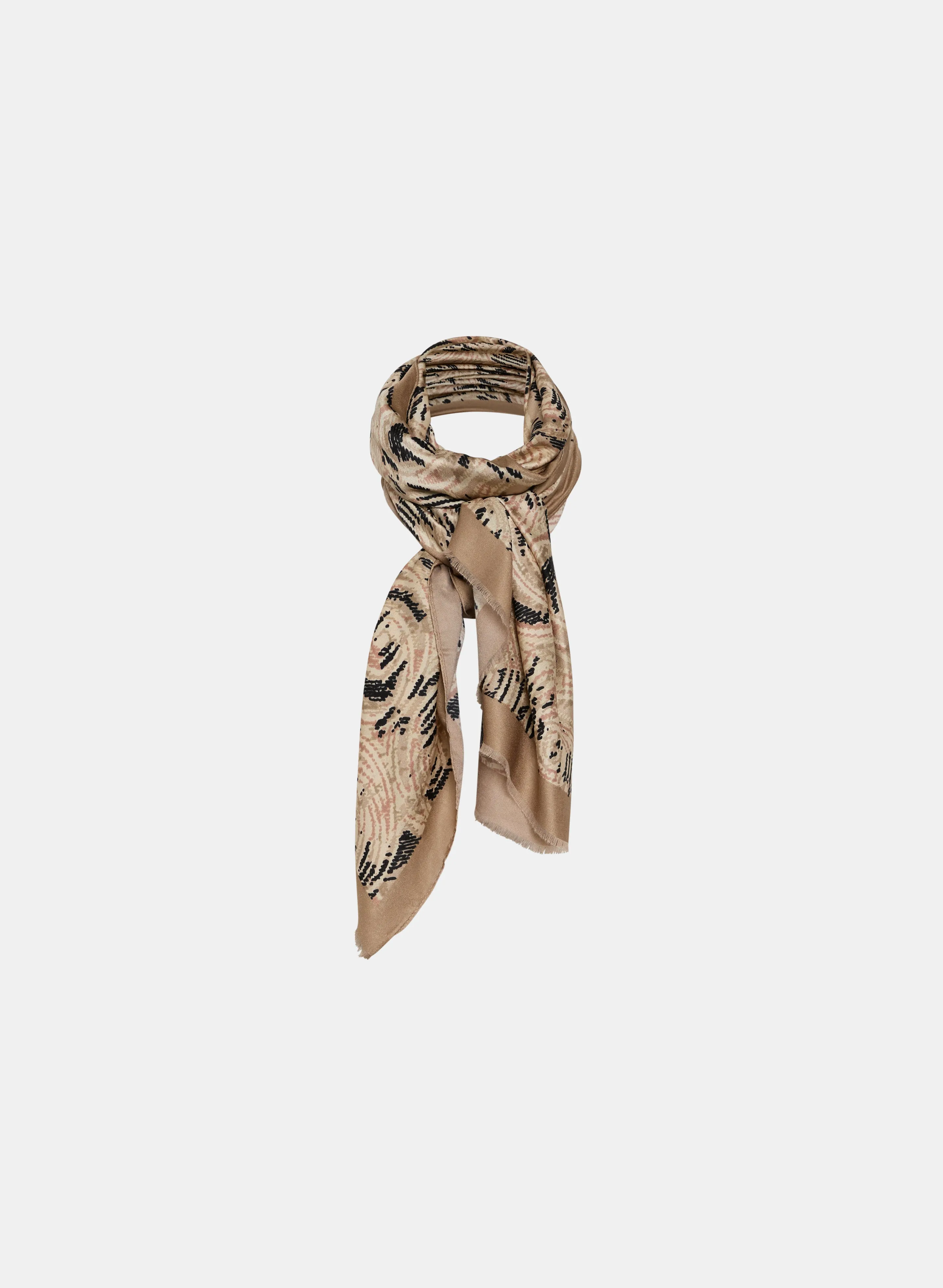 Abstract Swirl Print Scarf