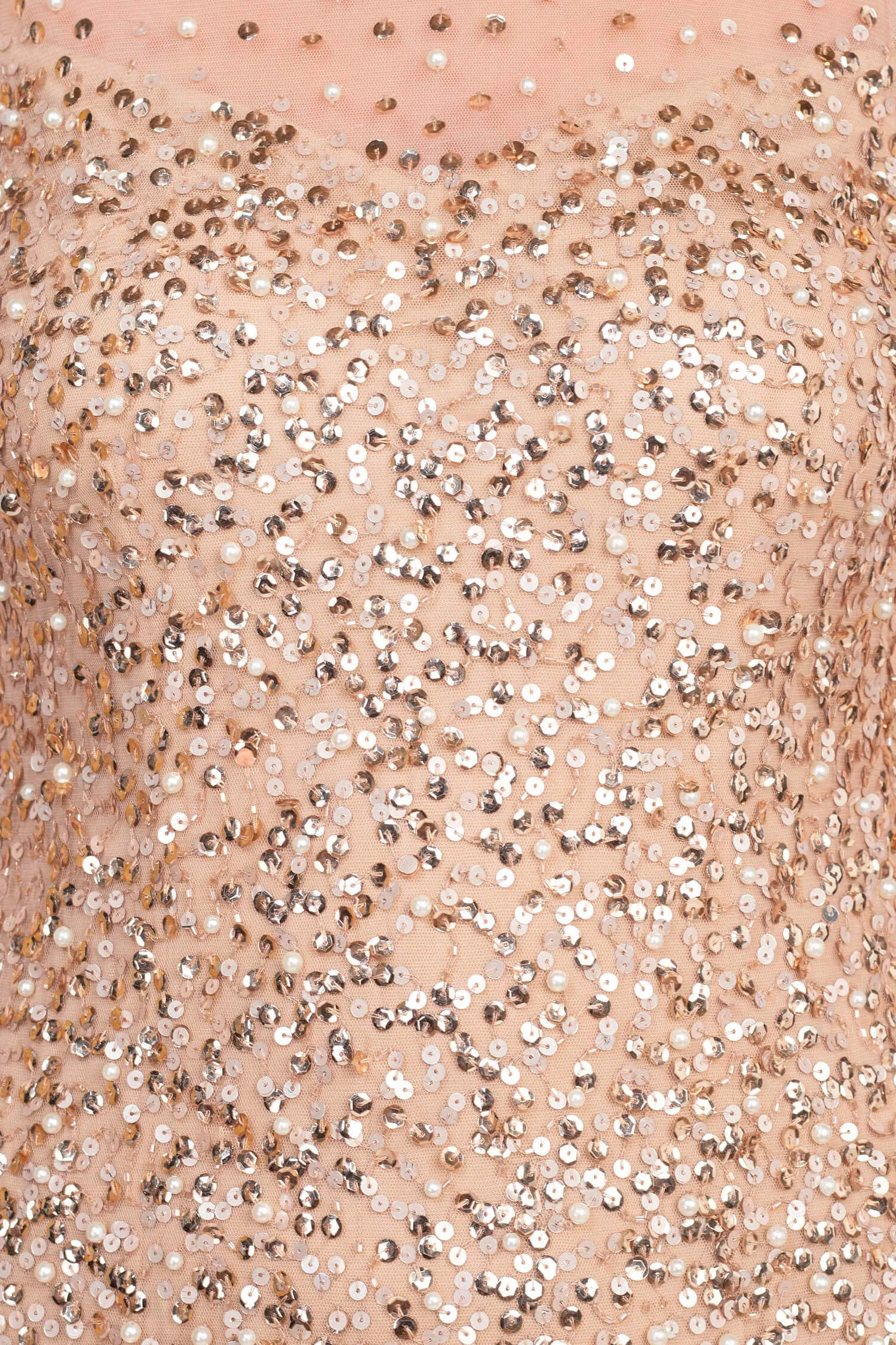 Adrianna Papell Illusion Crew Neck Sleeveless Beaded Sequined Bodycon Zipper Back Godet Mesh Gown