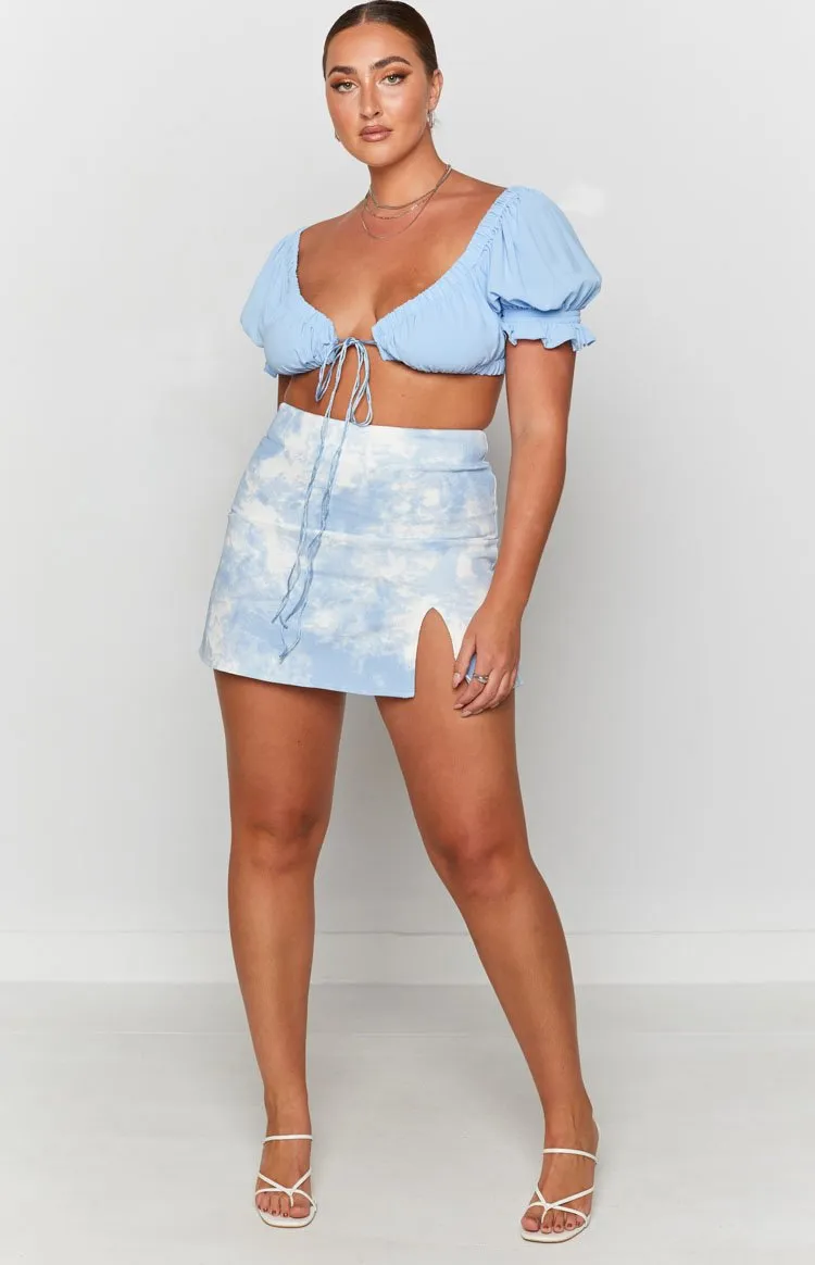 Alannah Crop Top Pastel Blue