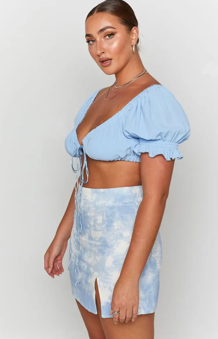 Alannah Crop Top Pastel Blue