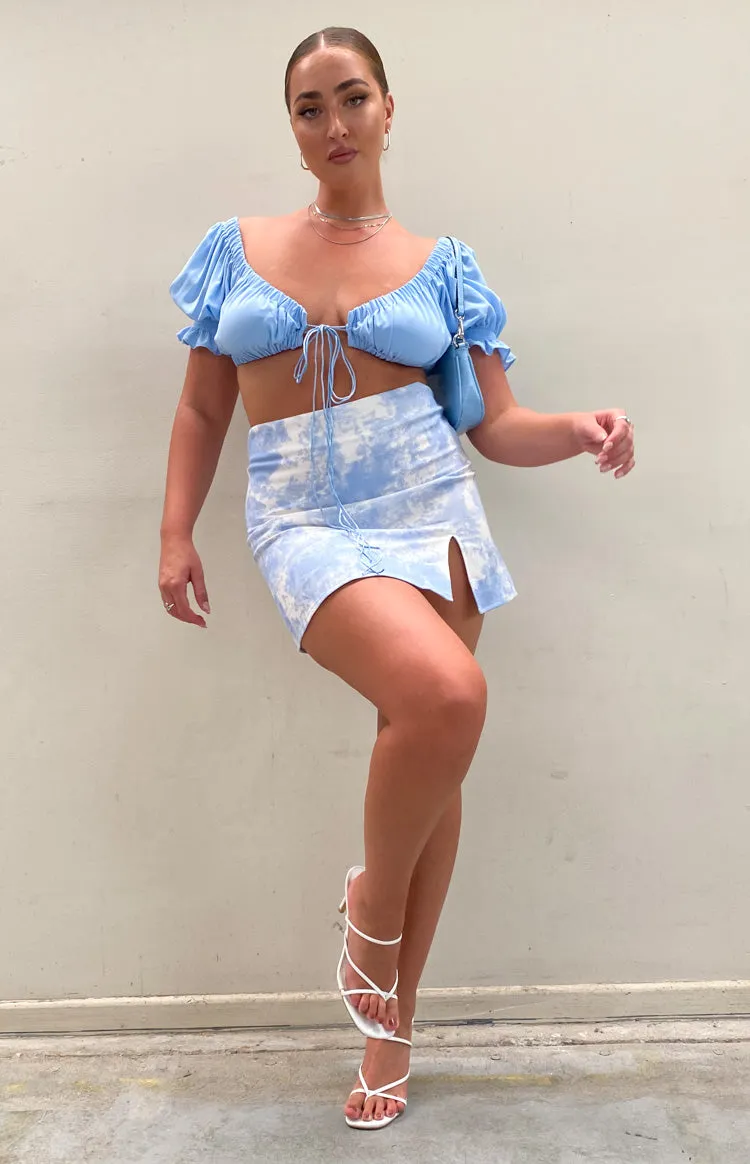 Alannah Crop Top Pastel Blue