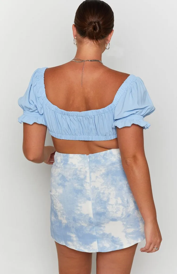 Alannah Crop Top Pastel Blue