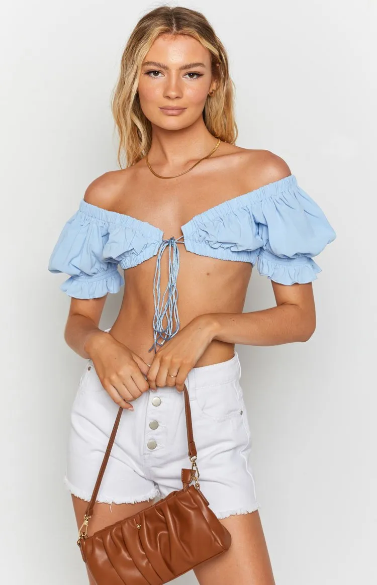 Alannah Crop Top Pastel Blue