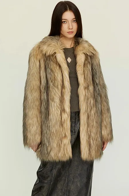 ‘Ansel’ Faux Fur Coat