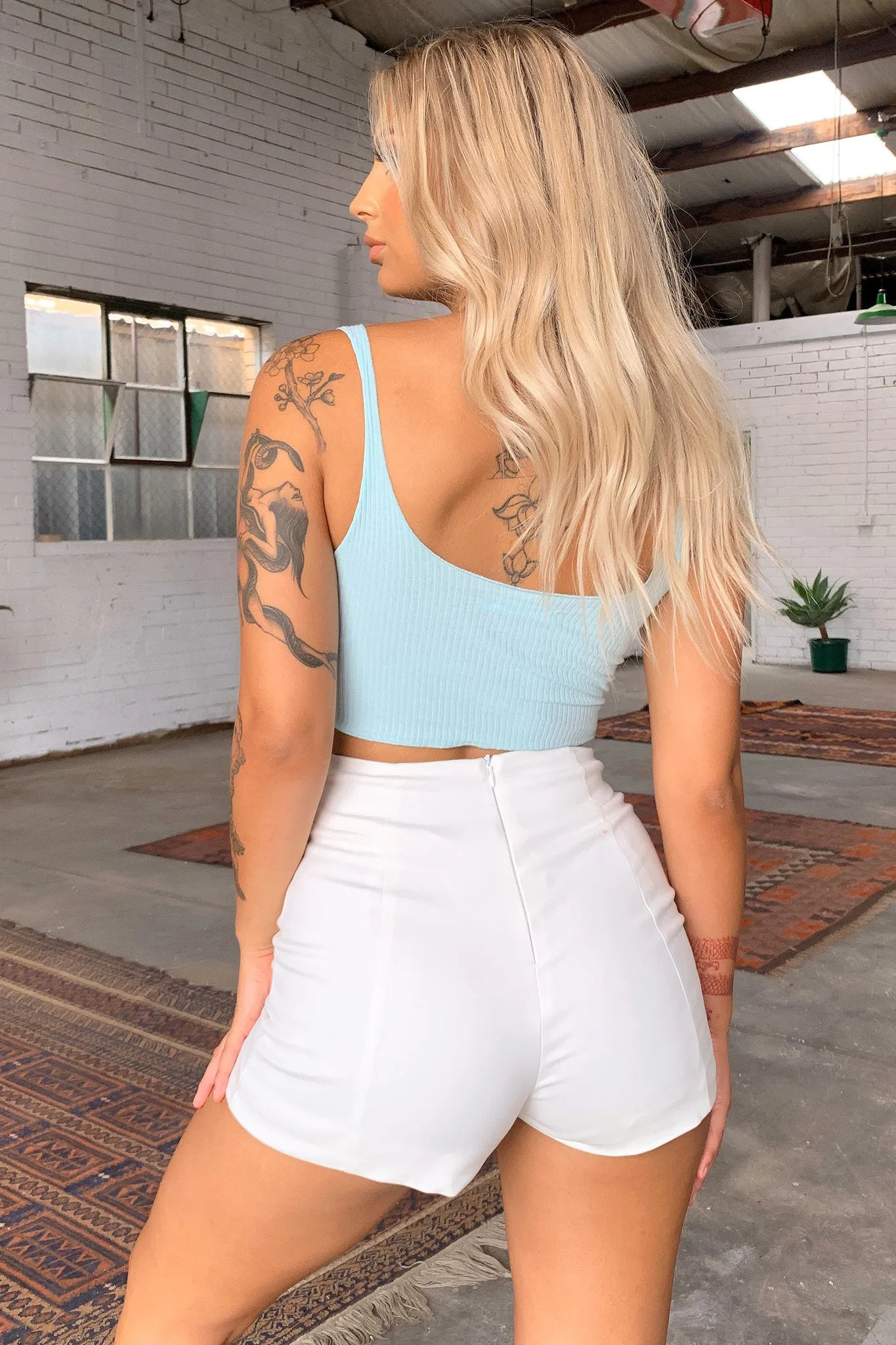 Archer Crop - Baby Blue