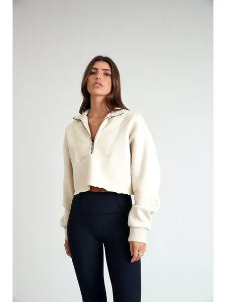 Arlo Crop  Zip Sweater