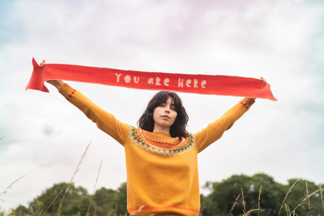 Arrow Scarf / You are here scarf