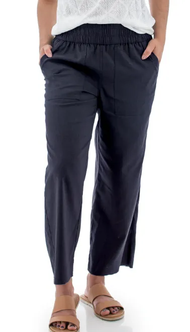 Aventura Temple Pant | Egret   Black Iris