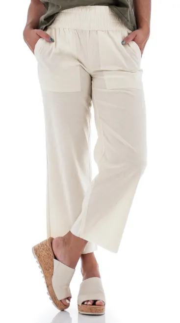 Aventura Temple Pant | Egret   Black Iris