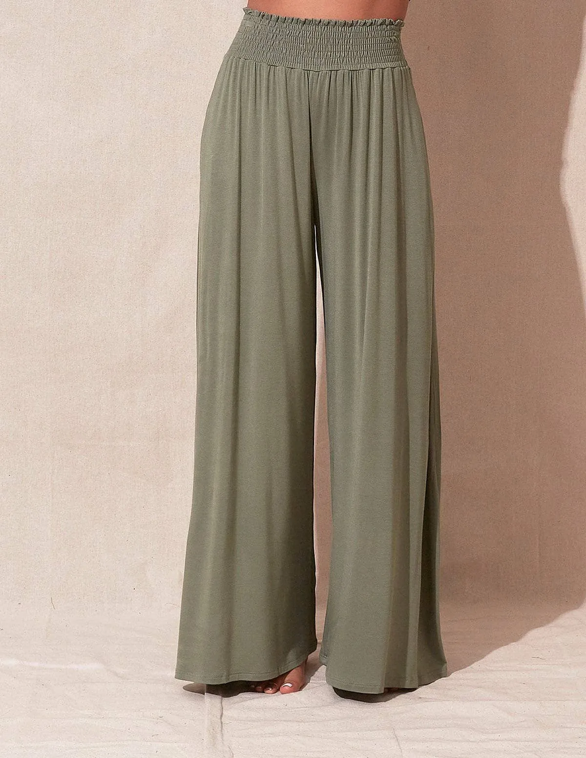 Bamboo Palazzo Pants - As-Is-Clearance - Shorter Hem