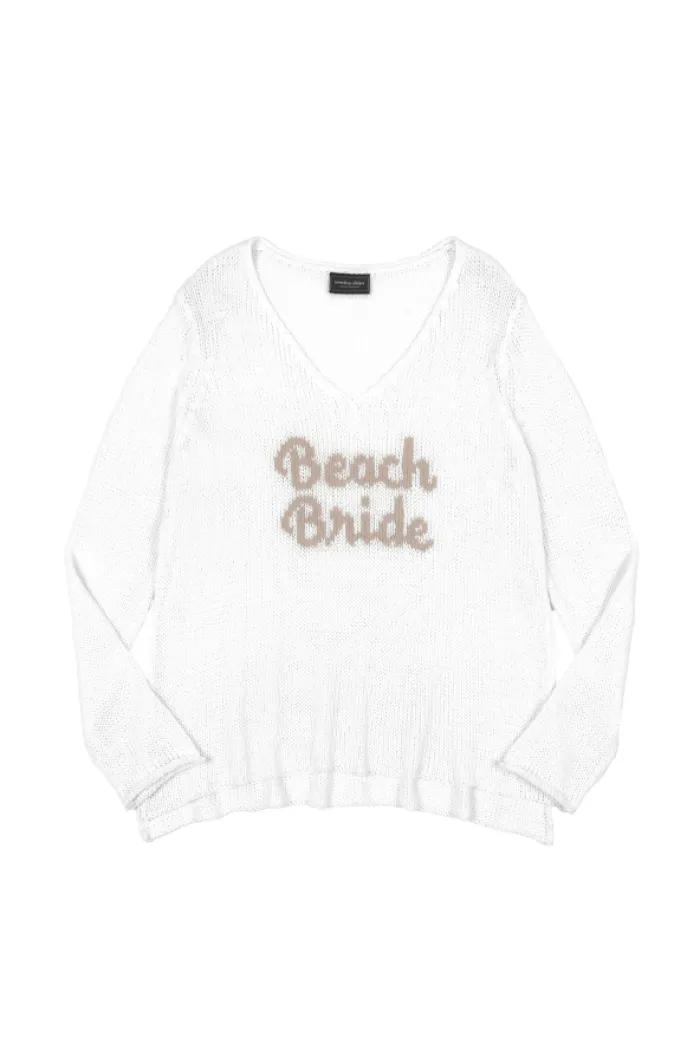 Beach Bride V Cotton Sweater