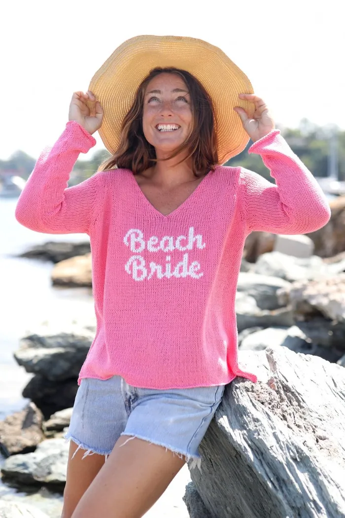 Beach Bride V Cotton Sweater