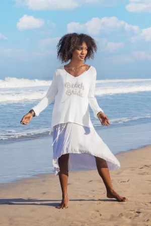 Beach Bride V Cotton Sweater