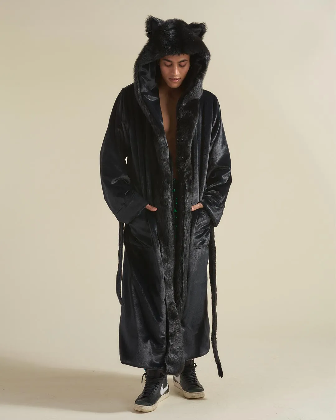 Black Panther Classic Faux Fur Style Robe | Men's