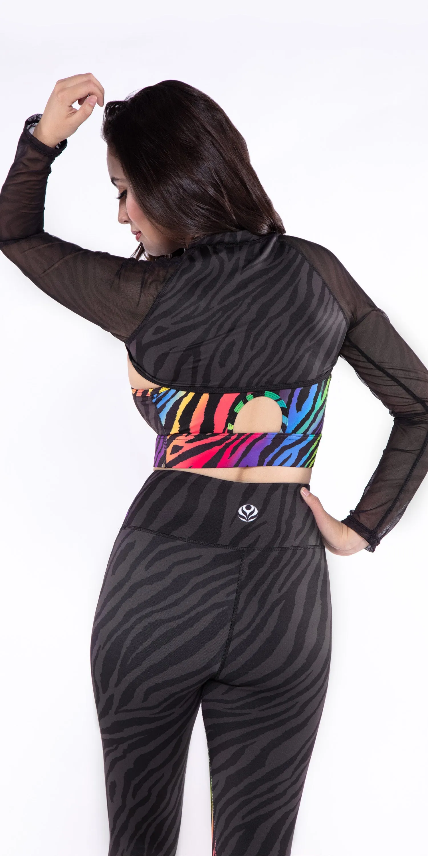 Black Zebra - Maxxi Crop Long-Sleeve Top [Final Sale]