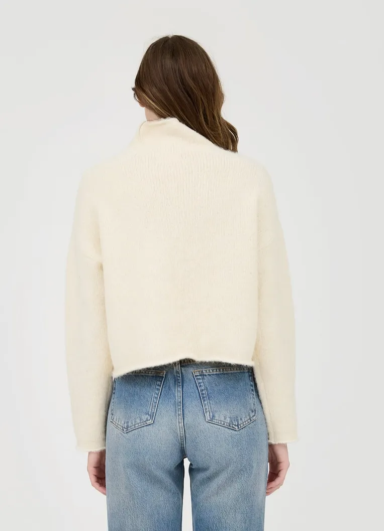 BP Turtleneck Crop Sweater-Cream