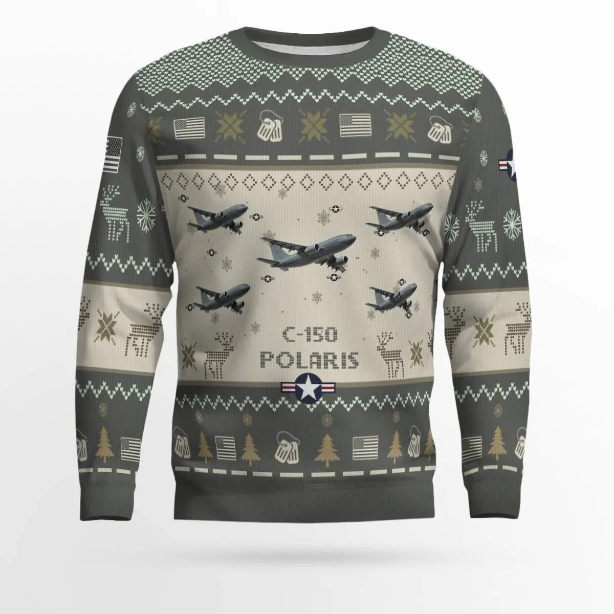 C-150 Polaris C150 Aircraft Ugly Sweater, Ugly Sweater Christmas Shirt for Men Dad Veteran