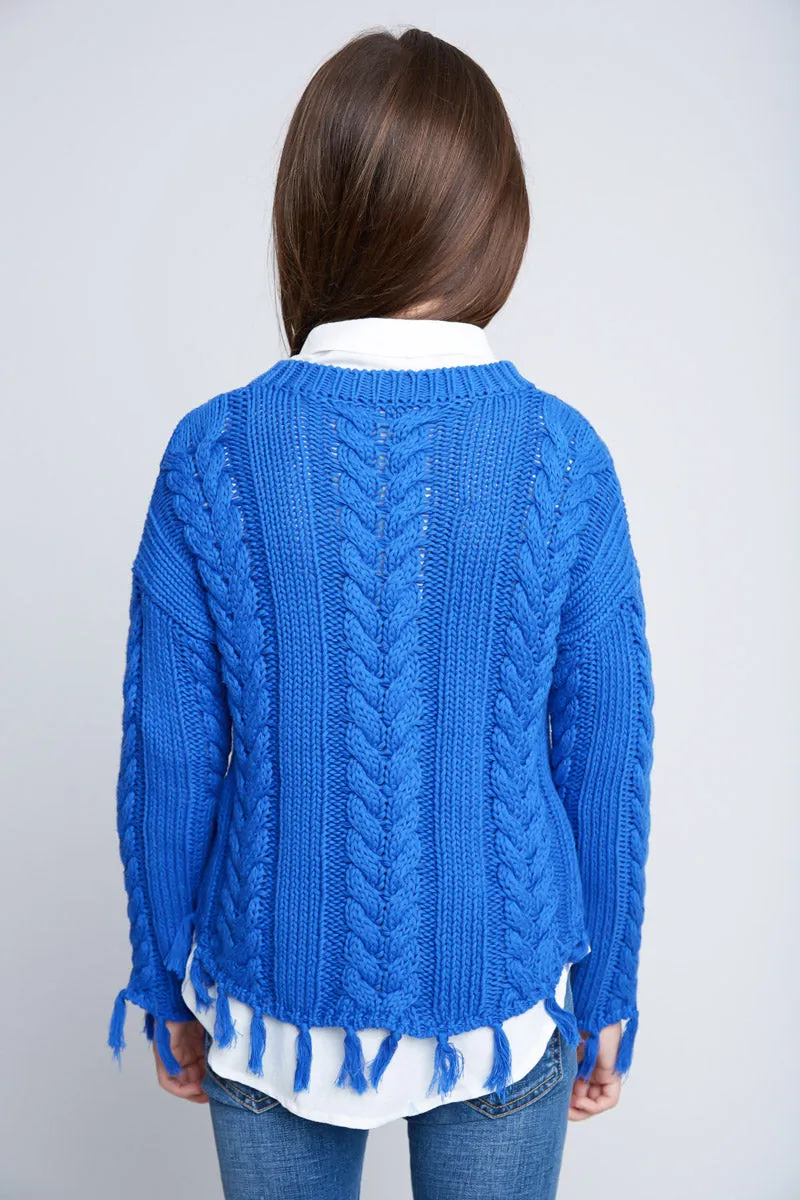 Cable Knit Crop Sweater