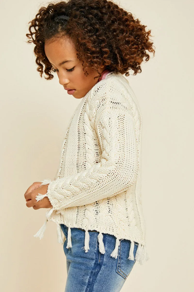 Cable Knit Crop Sweater