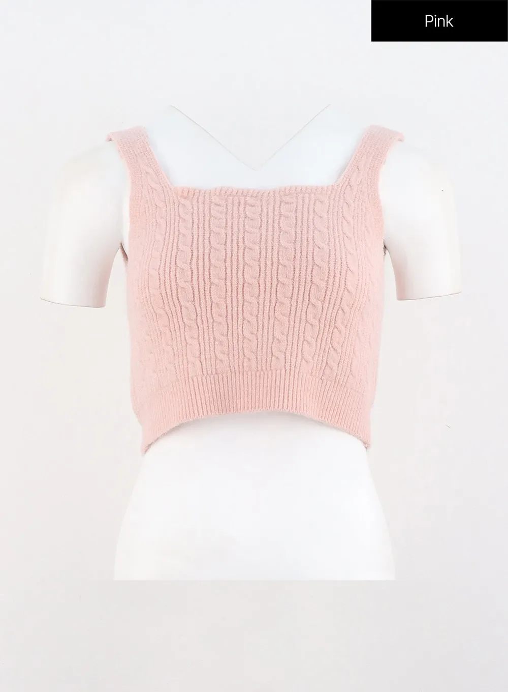 Cable-Knit Crop Vest OG328