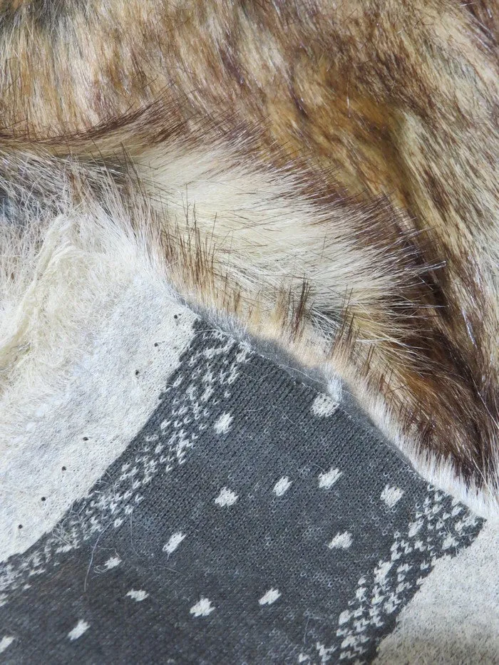 Canadian Fox Animal Long Pile Coat Costumes Faux Fur Fabric / Sold By The Yard