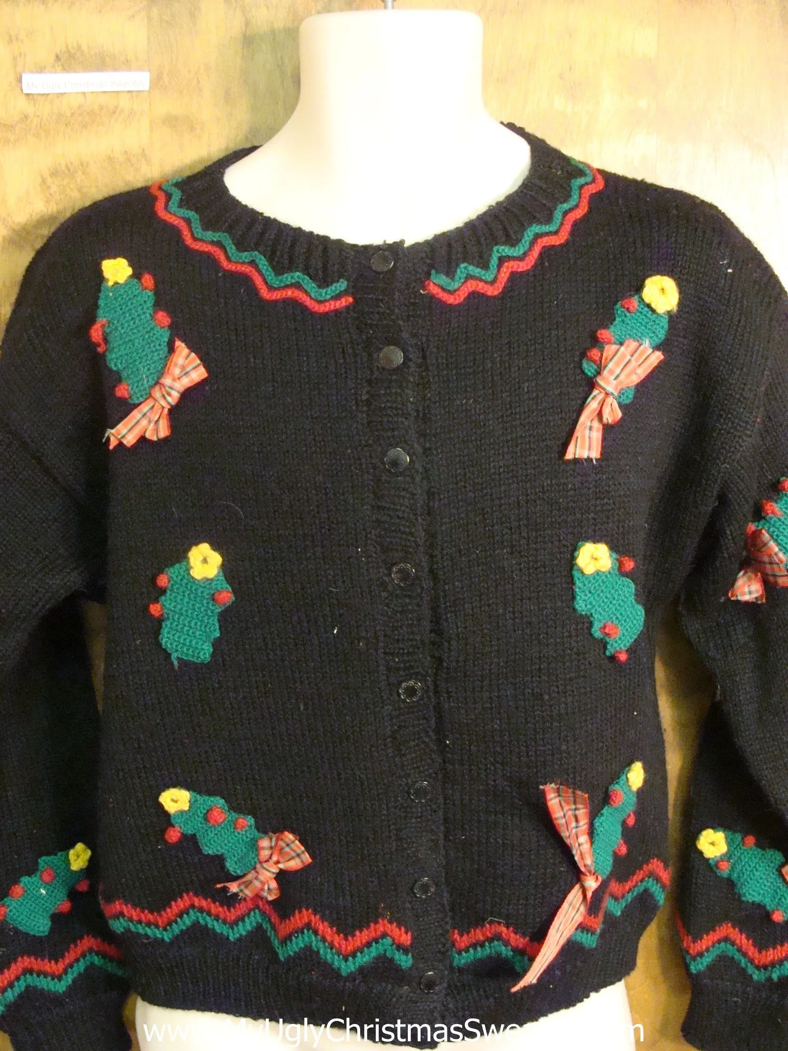 Christmas Tree Ugly Xmas Sweater Crafty 2sided Mess