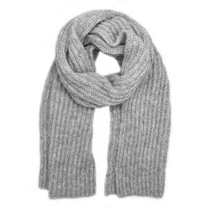 Chunky Gray Knit Alpaca Scarf by SLATE   SALT