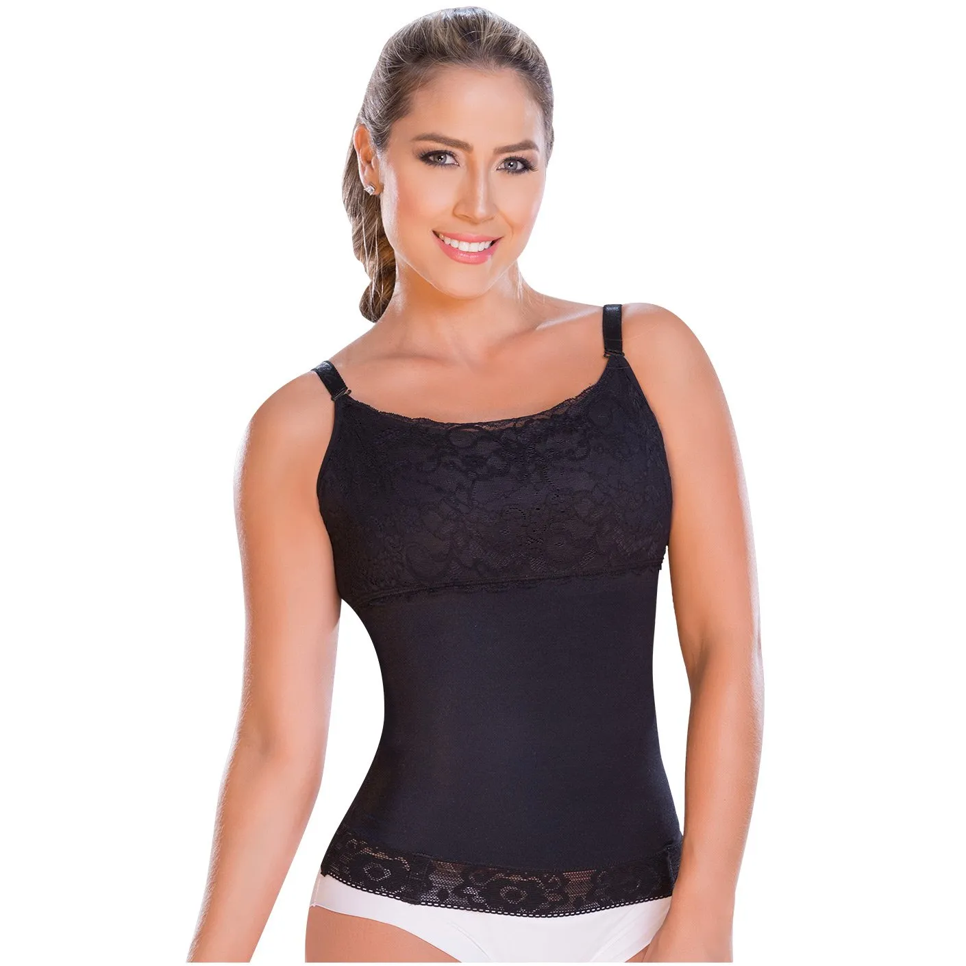 Compression Blouse with Lace Details Tank Top for Women MYD BL0238