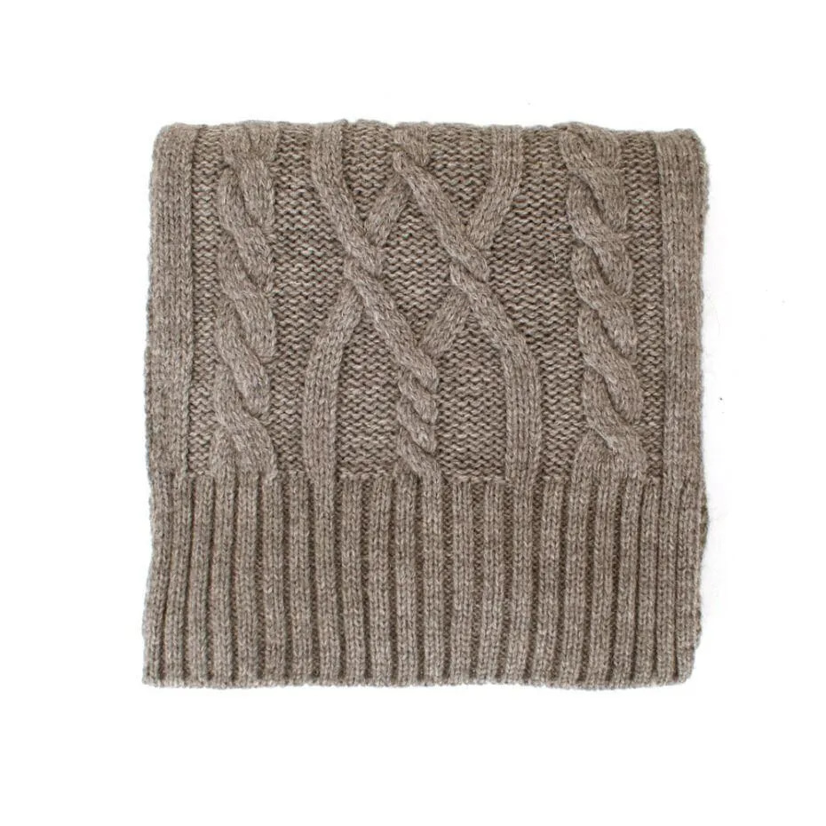 Concrete Beige Knitted Scarf