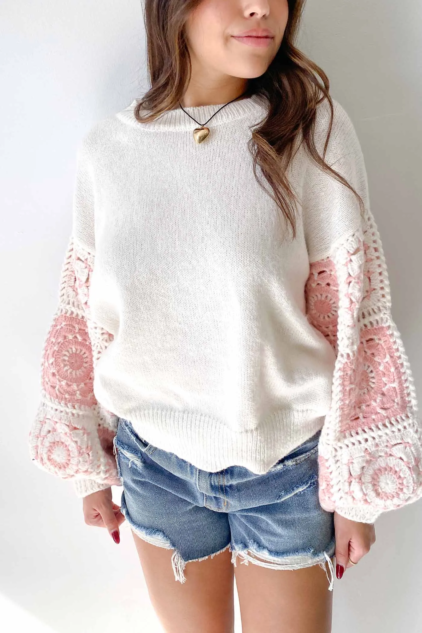 Crochet Sleeve Sweater