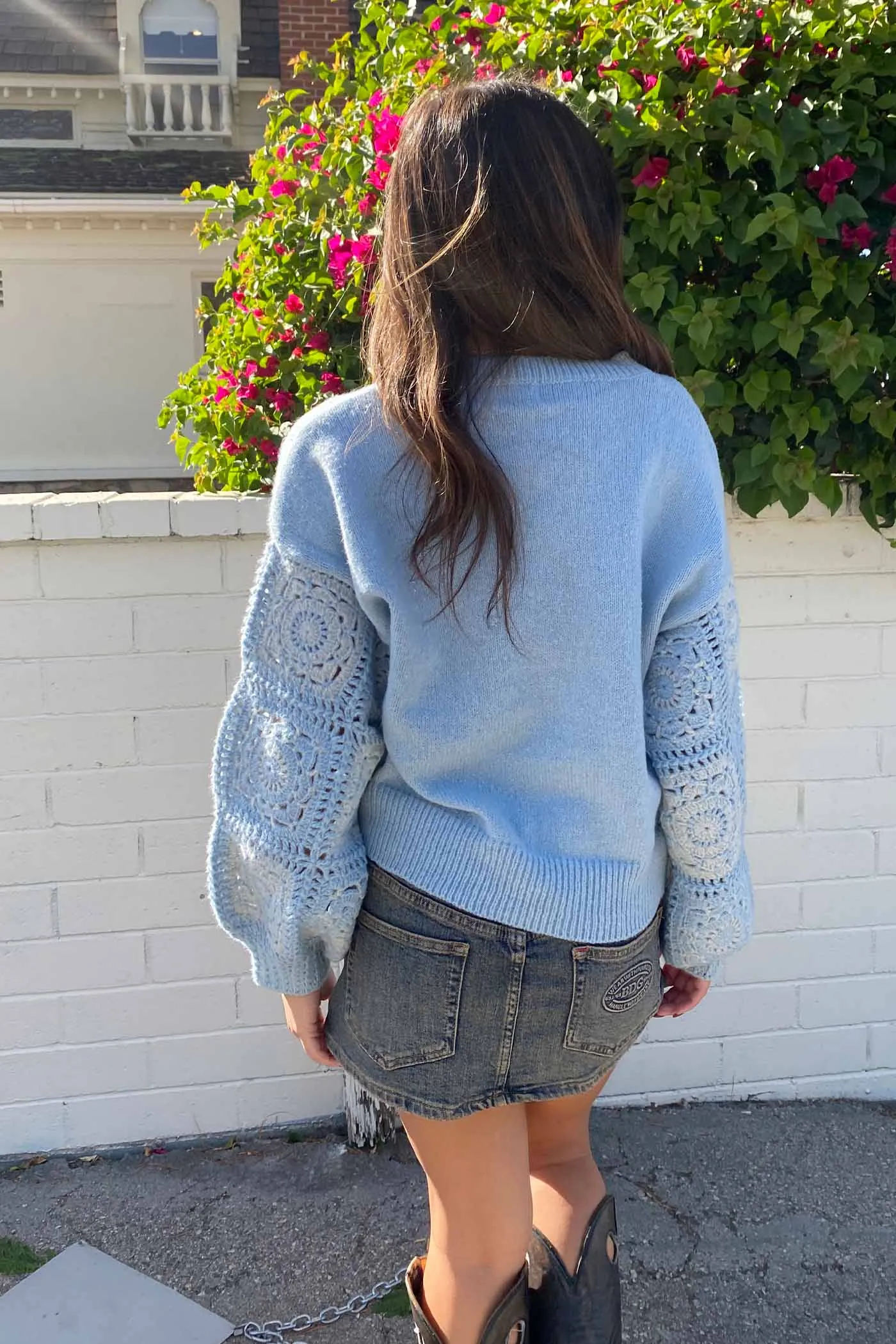 Crochet Sleeve Sweater