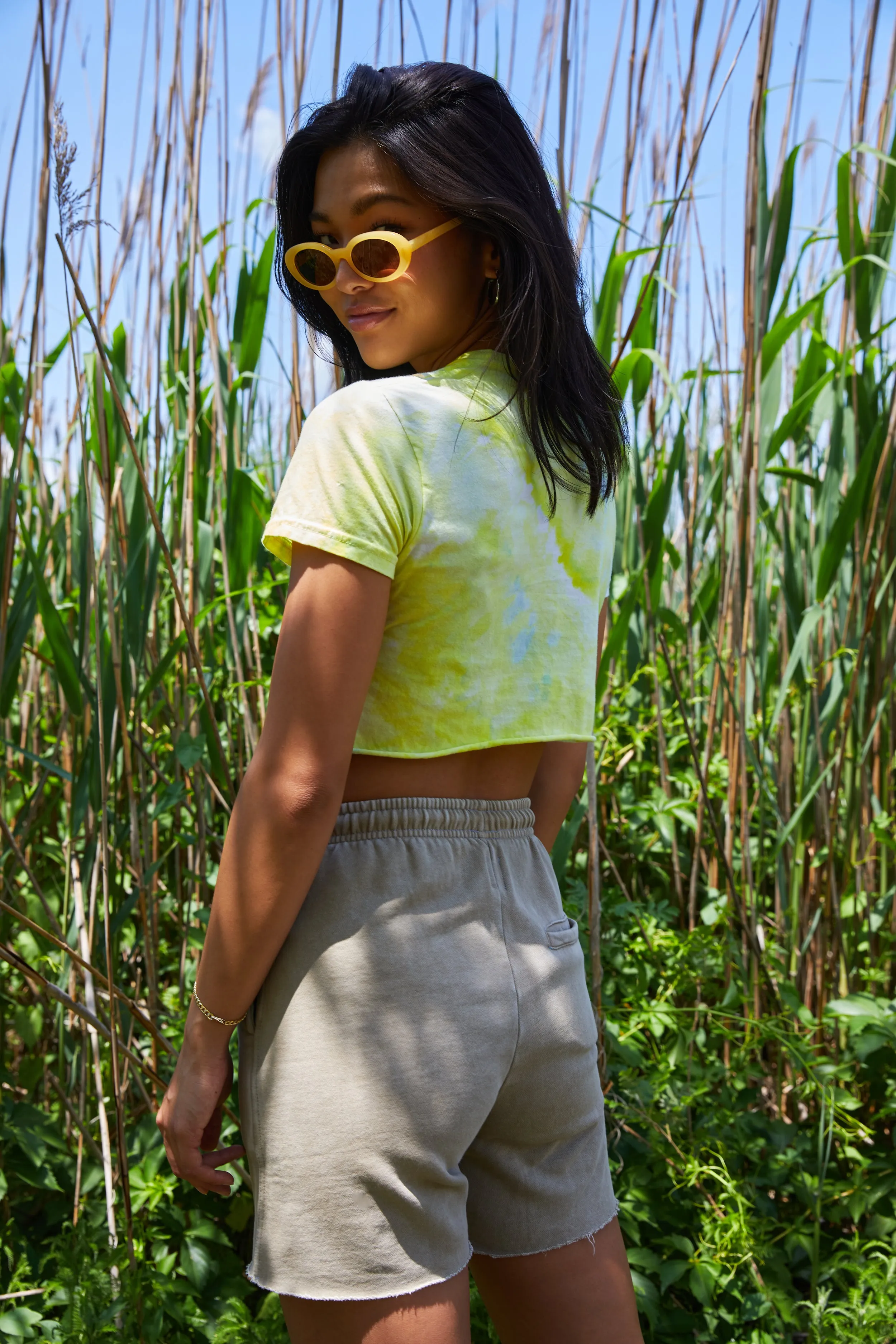 Crop Tee in Wasabi