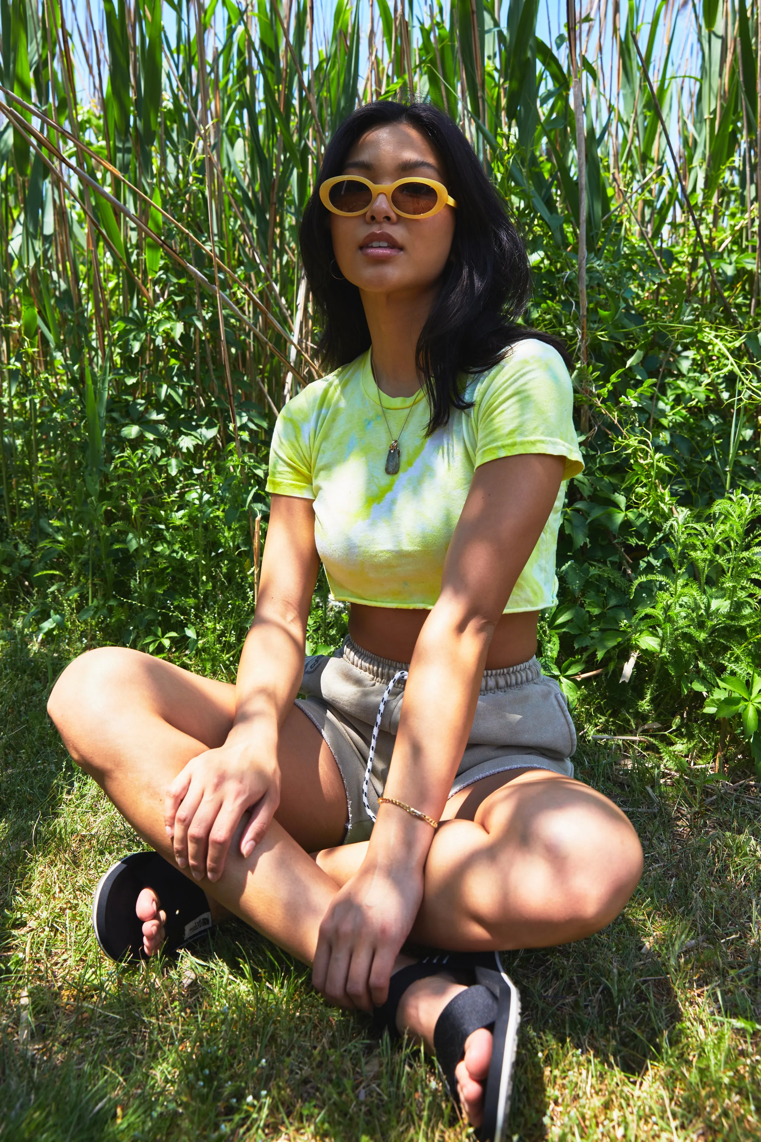 Crop Tee in Wasabi