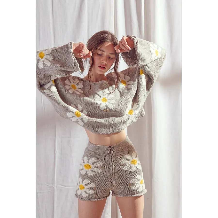 Daisy Oversized Crop Sweater