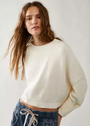 Easy Street Crop Pullover - Moonglow