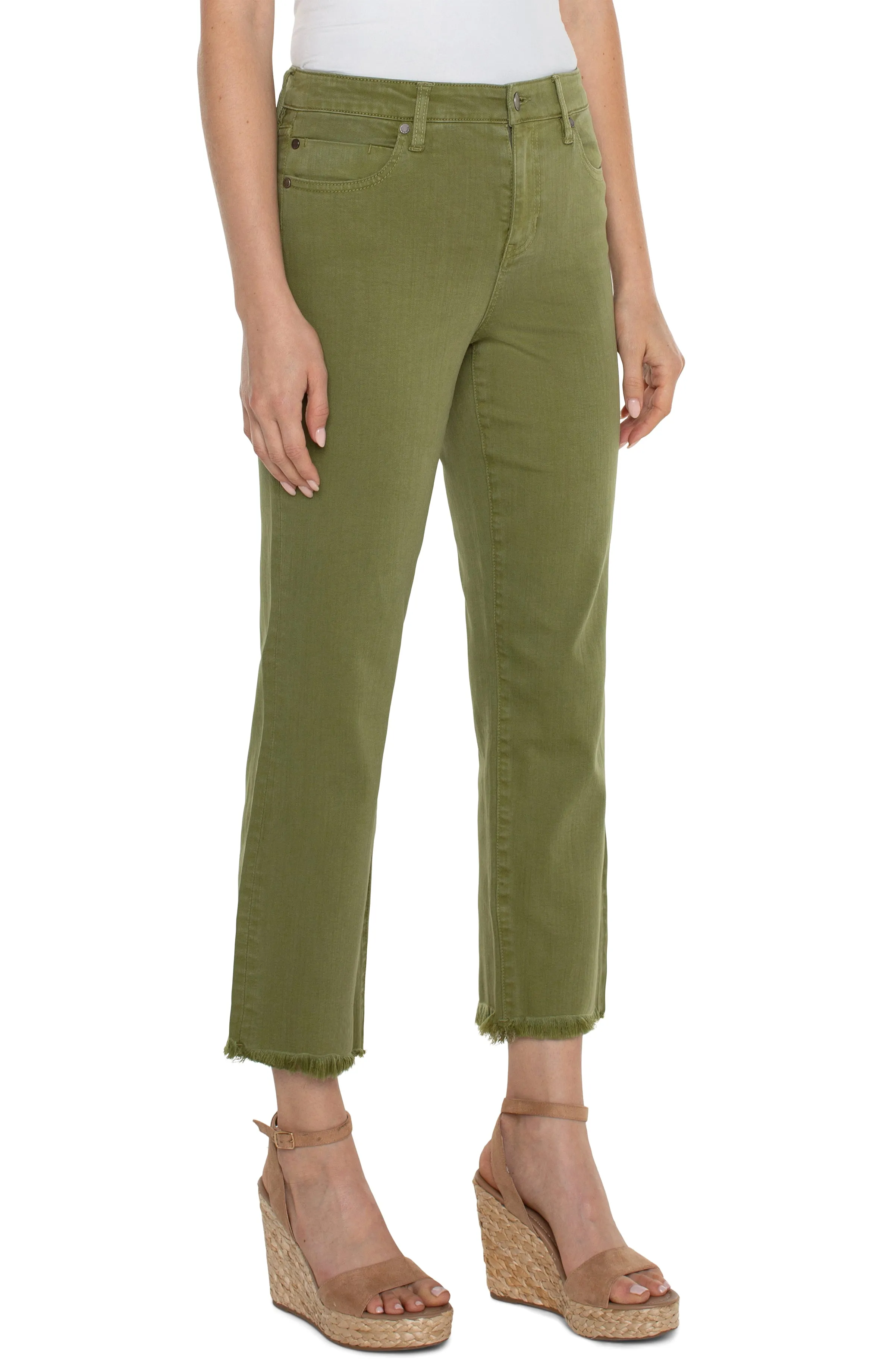 ECO KENNEDY CROP STRAIGHT WITH FRAY HEM