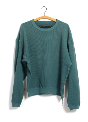 ECO WAFFLE | Big Sweater | Turquoise