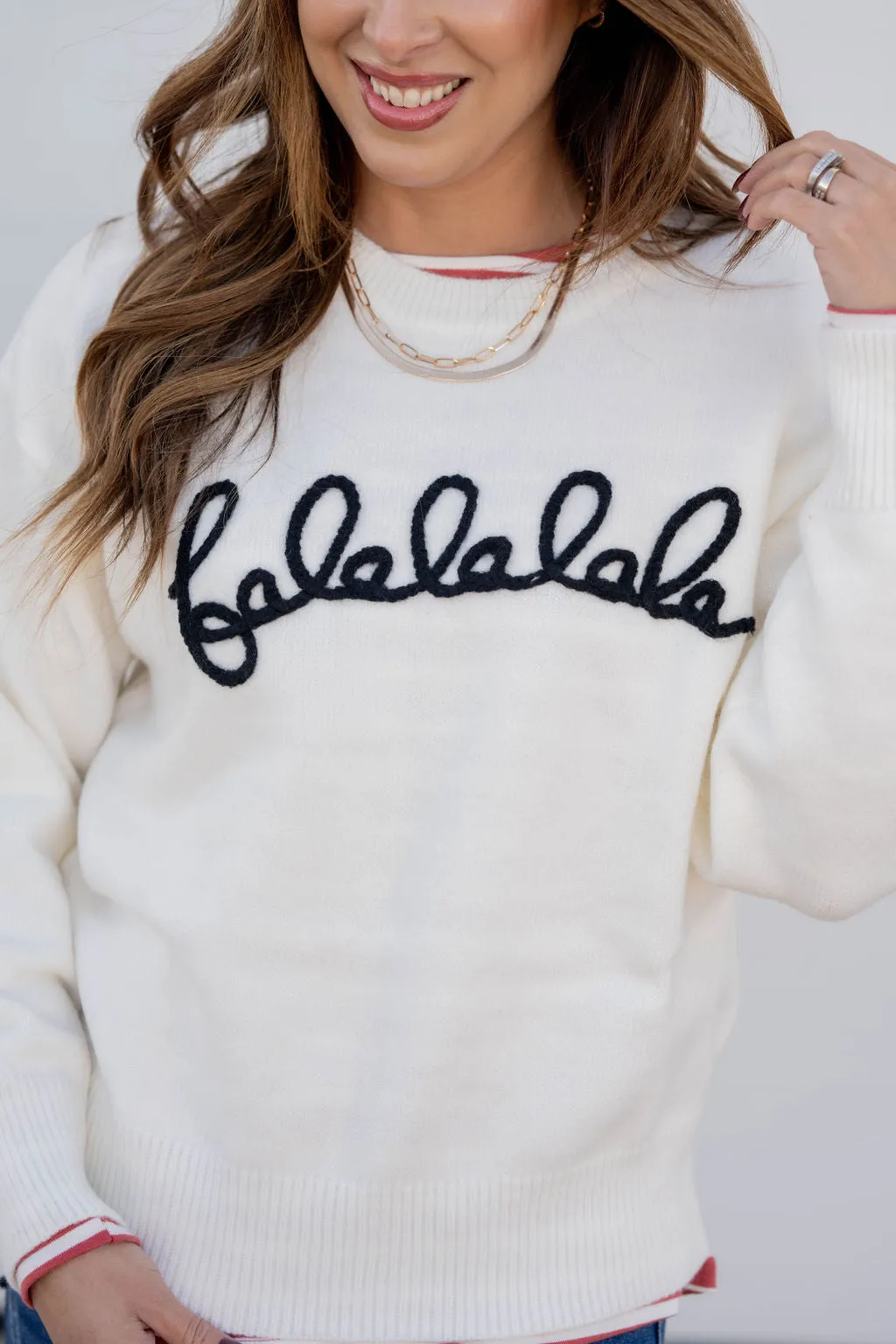 Falalalala Stitched Sweater