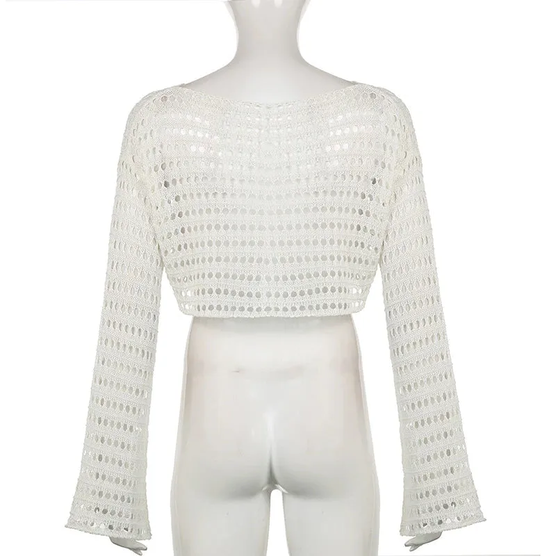 Fashionkova Yvonne Crop Knit Sweater