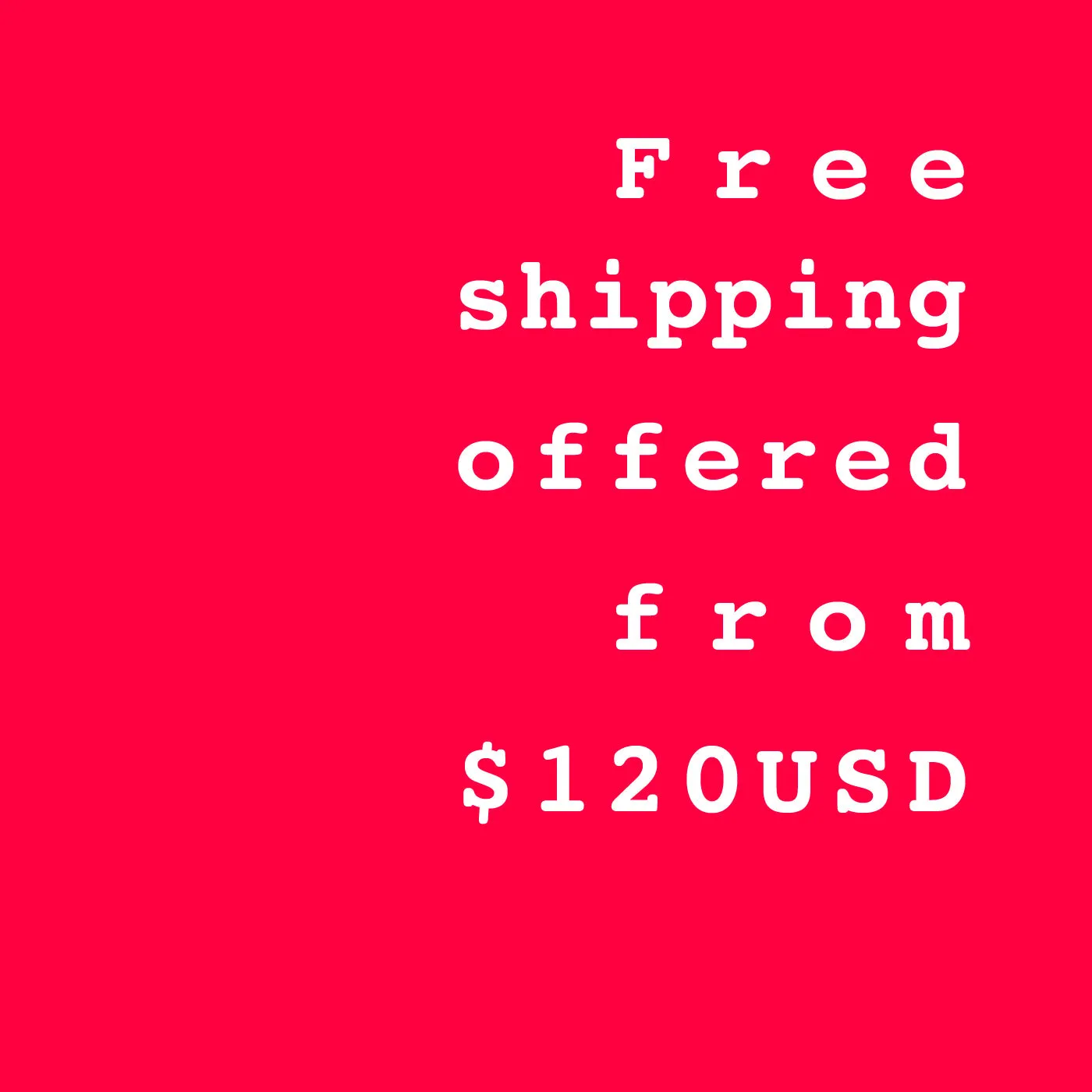 Free Shipping Offered