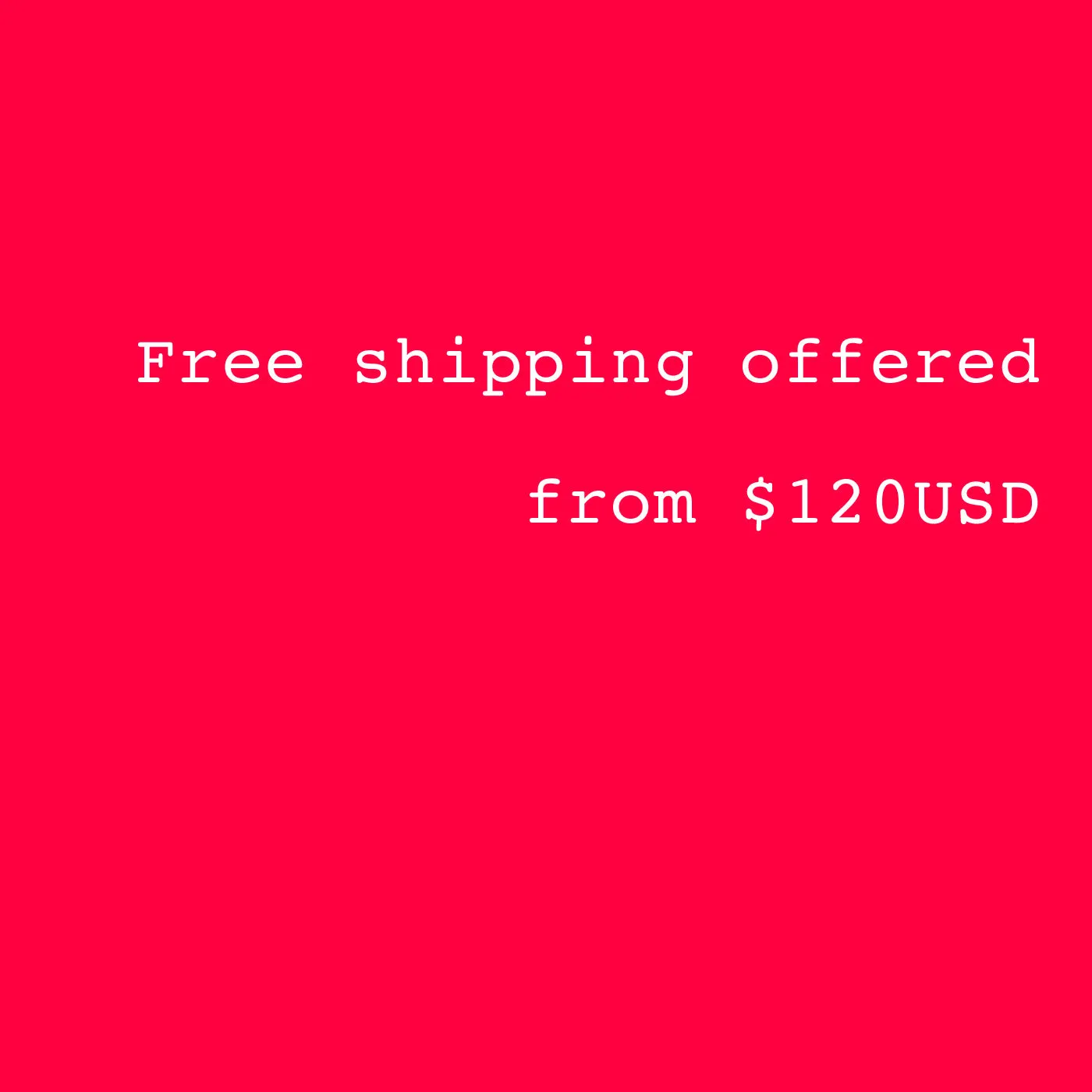 Free Shipping Offered