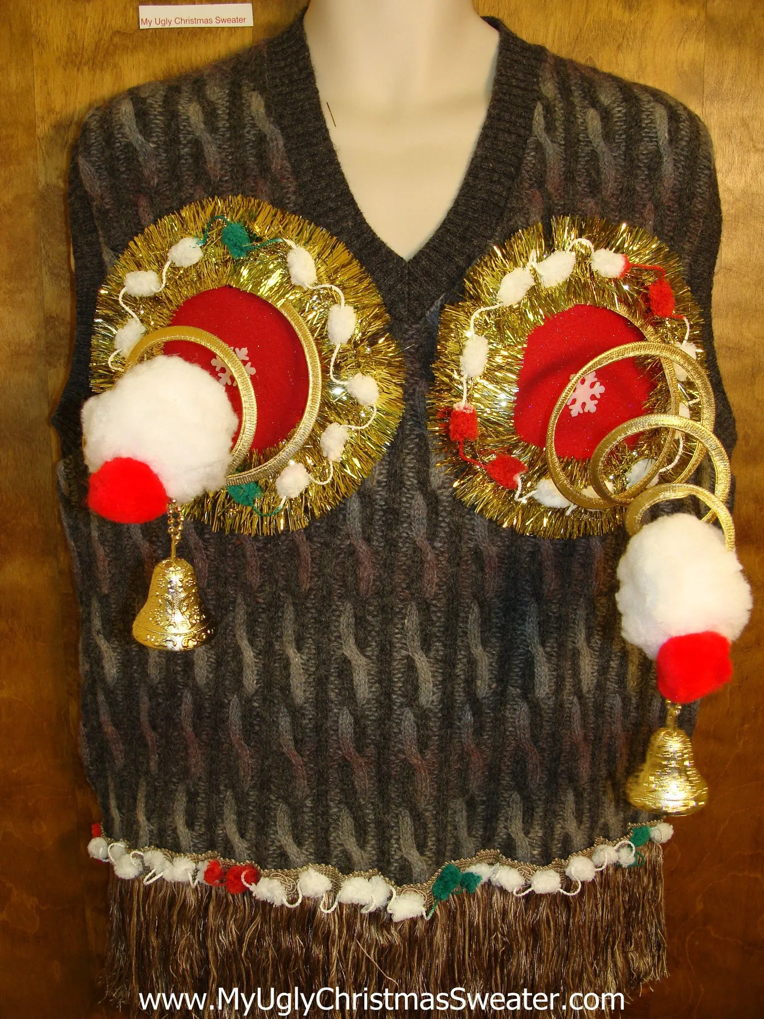 Funny Mens Naughty Ugly Christmas Sweater Vest