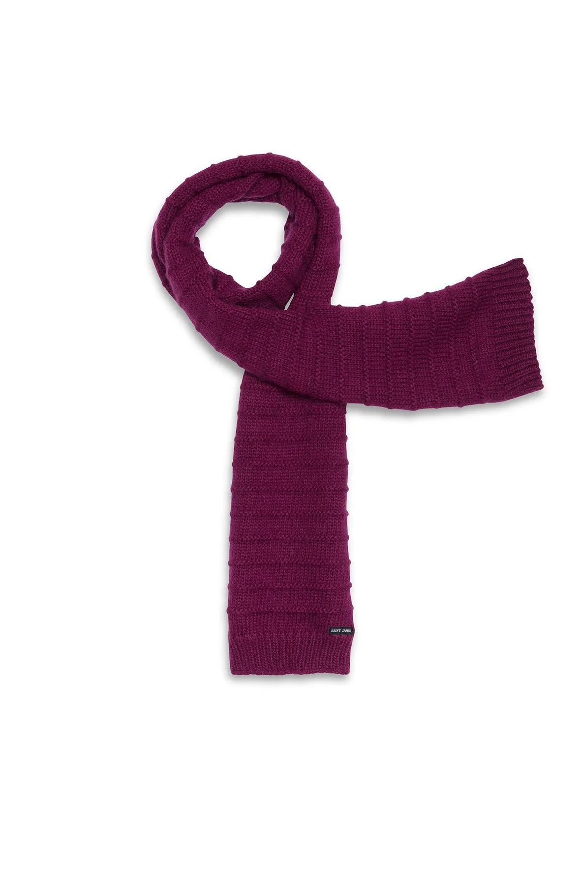 Grisons Mohair Scarf - in structured jersey (PRUNE)