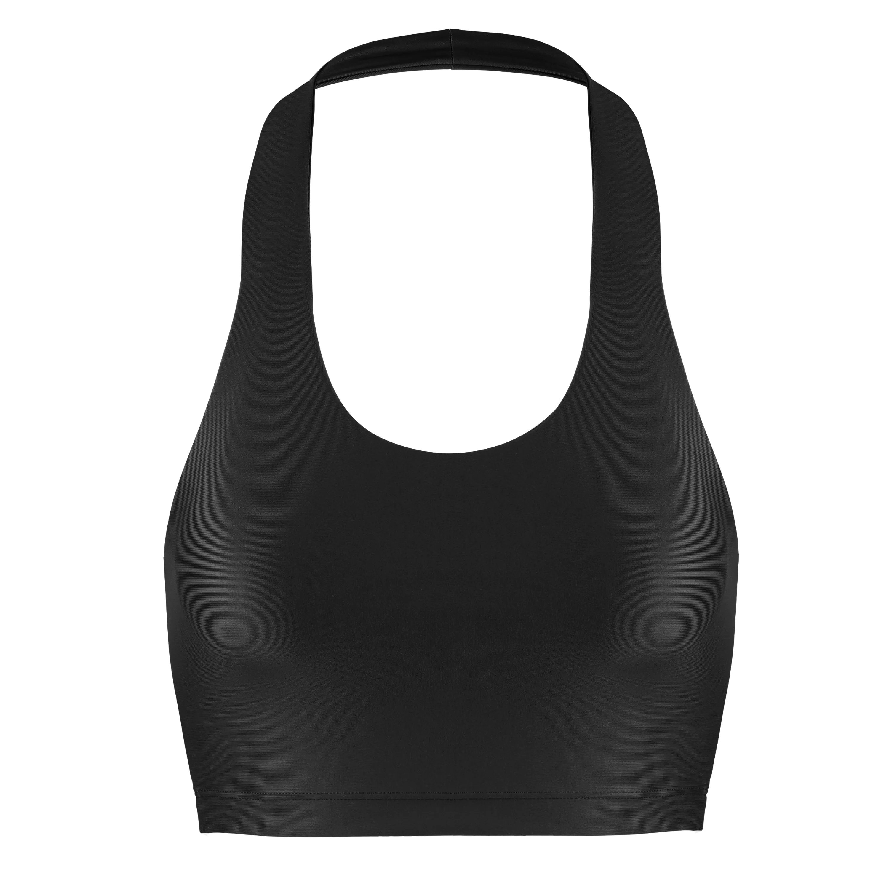 Iris Halter Crop Top | Recycled Nylon | Black