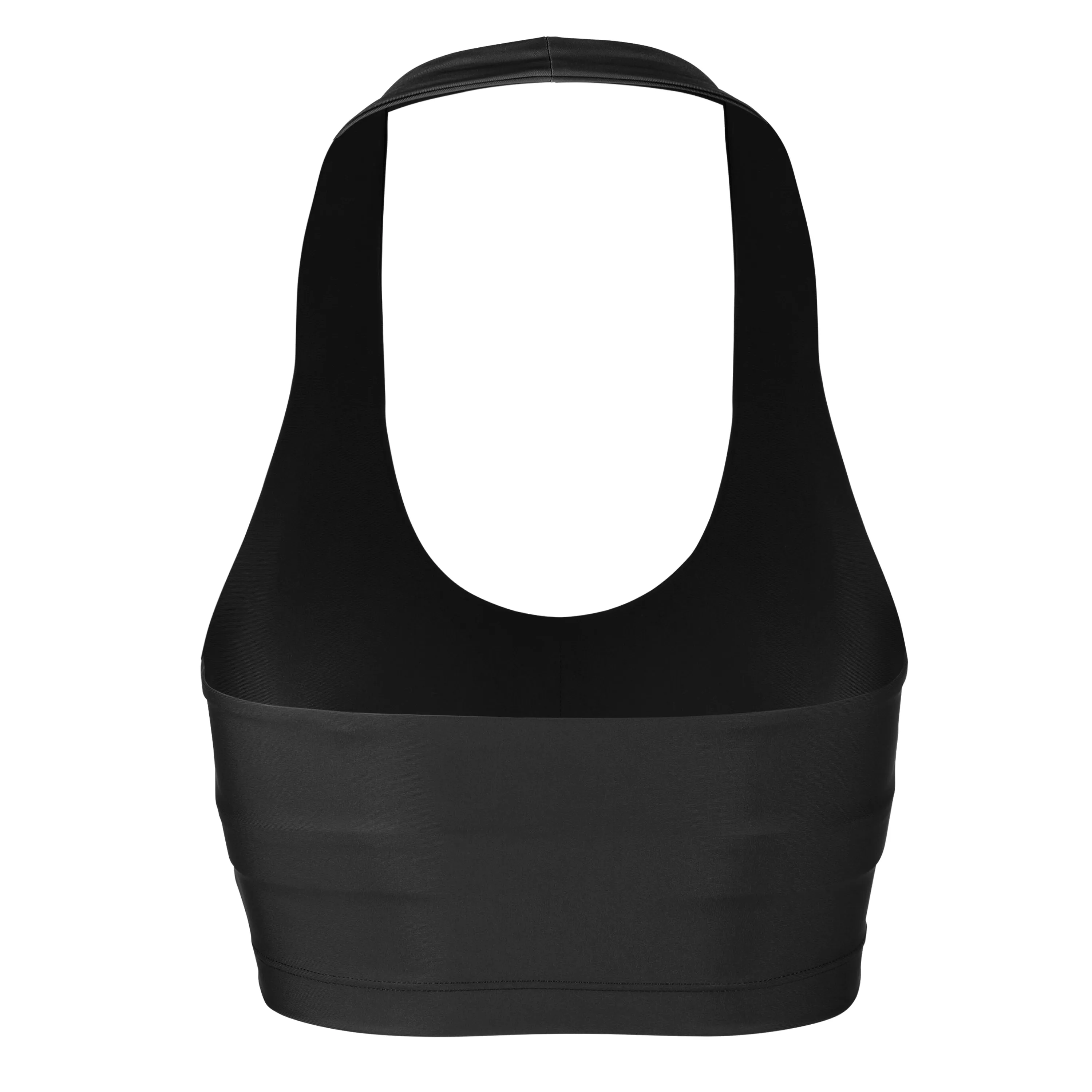 Iris Halter Crop Top | Recycled Nylon | Black