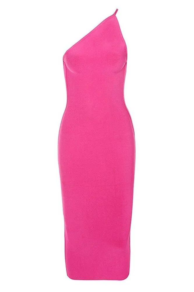 Joi Bodycon Midi Dress - Hot Pink