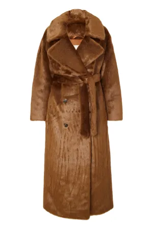 Joni Double-Breasted Faux-Fur Coat