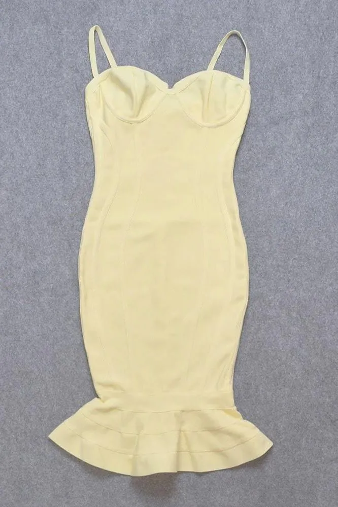 Joy Bandage Midi Dress - Sun Yellow