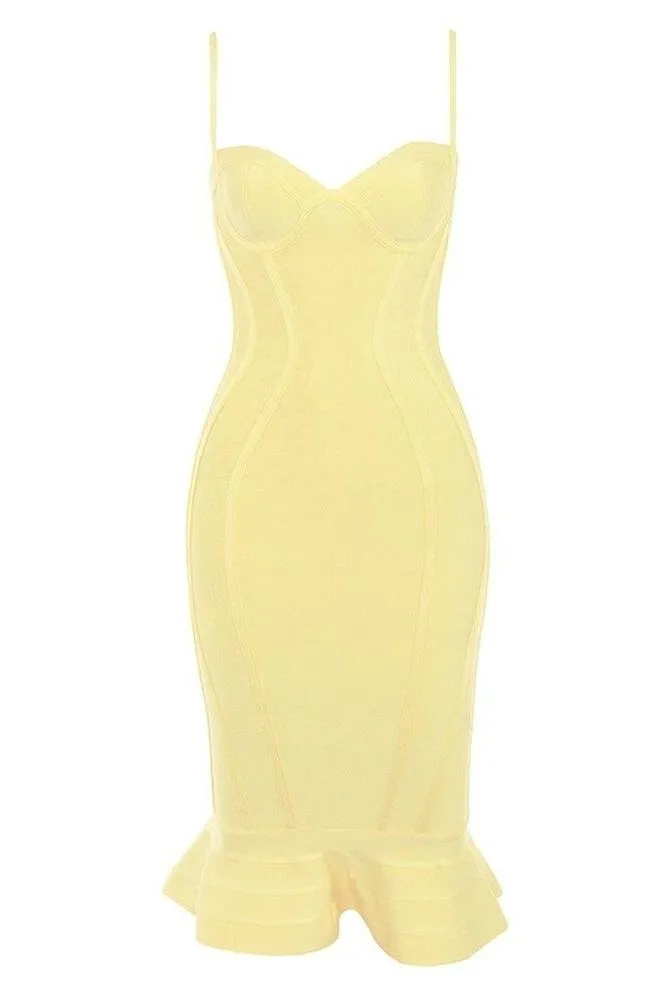 Joy Bandage Midi Dress - Sun Yellow