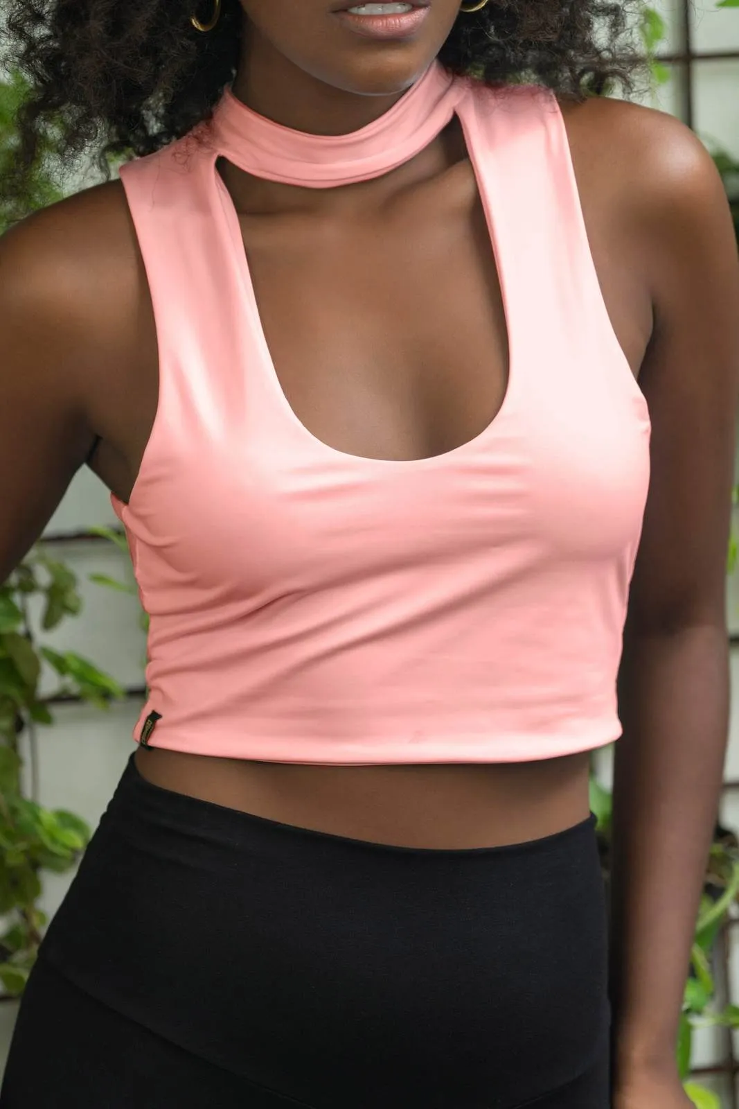 Kenya Collar top - Peachy